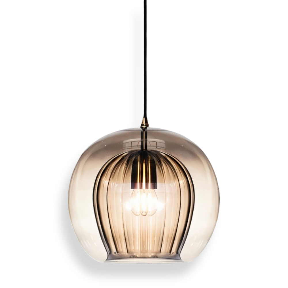 ClearLuxe Glas Pendellampa - Vintage Hänglampor Vardagsrum - Klotformad Lampa