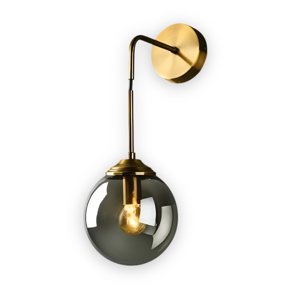 ClearOrb Vägglampa - Glas Vägglampa - Metall Vägglampa Design - Retro Industri Vägglampor LED
