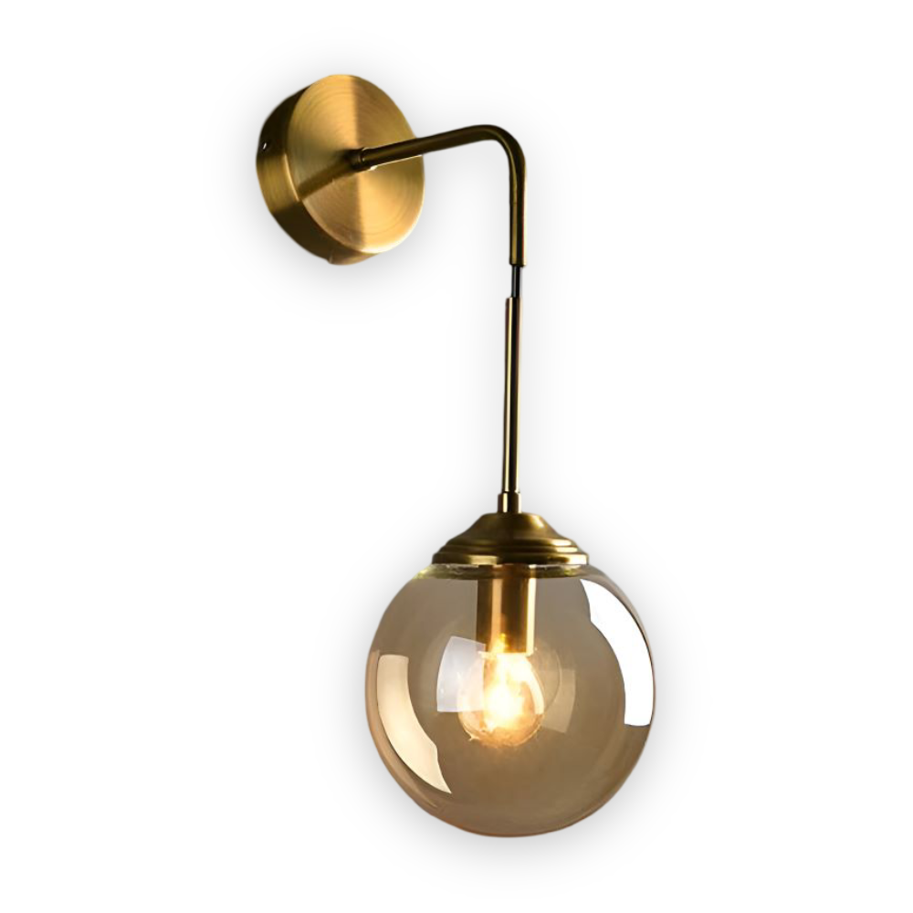 ClearOrb Vägglampa - Glas Vägglampa - Metall Vägglampa Design - Retro Industri Vägglampor LED