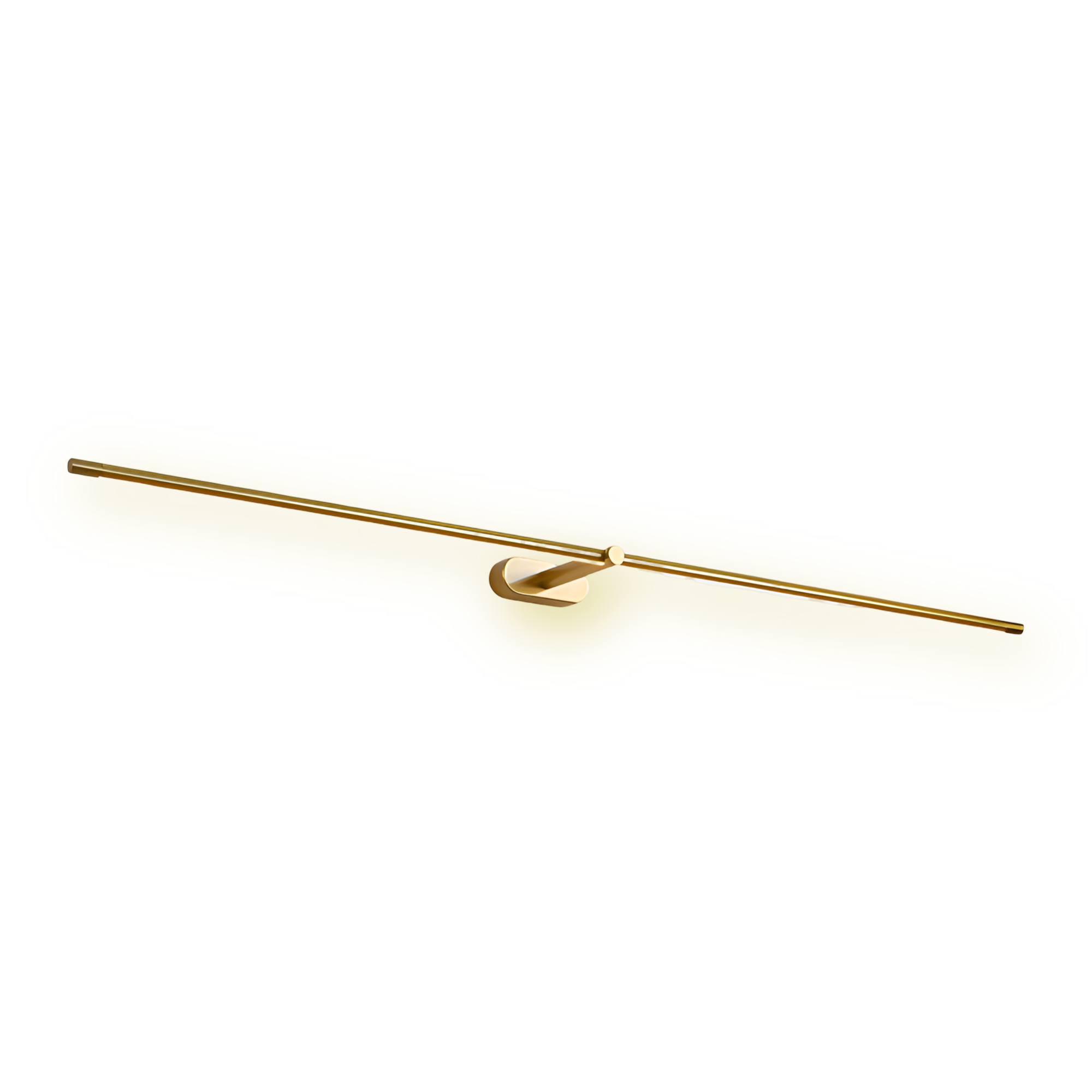 Trådlös uppladdningsbar LED-vägglampa – svart/guld – modern, smal design i tre längder