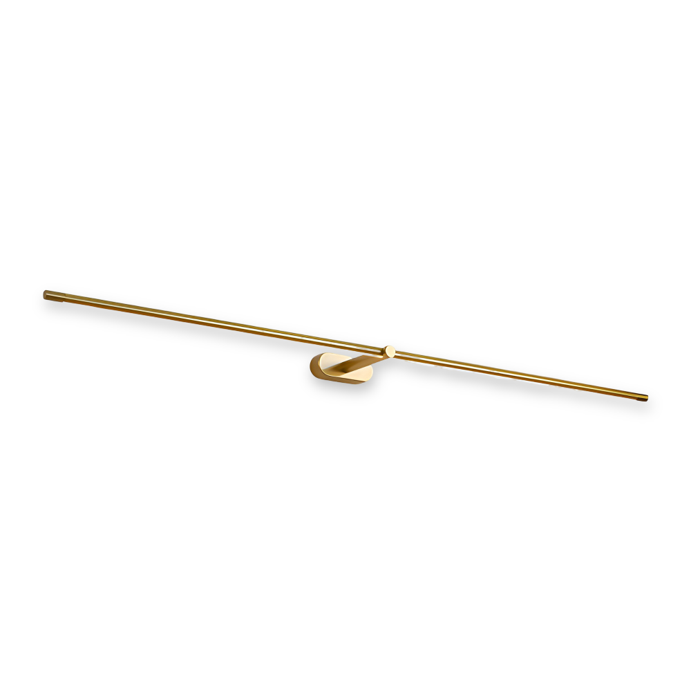 Trådlös uppladdningsbar LED-vägglampa – svart/guld – modern, smal design i tre längder