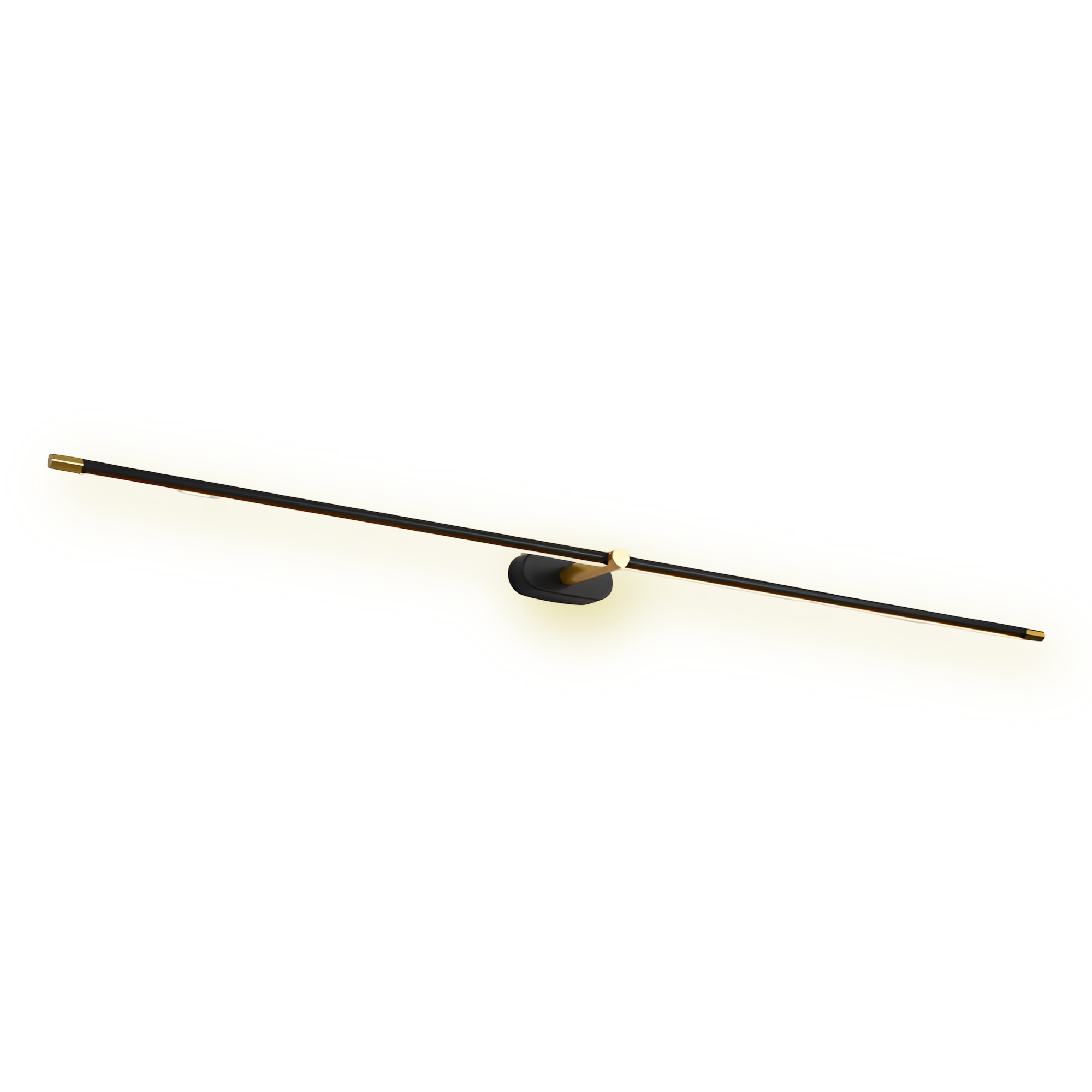 Trådlös uppladdningsbar LED-vägglampa – svart/guld – modern, smal design i tre längder