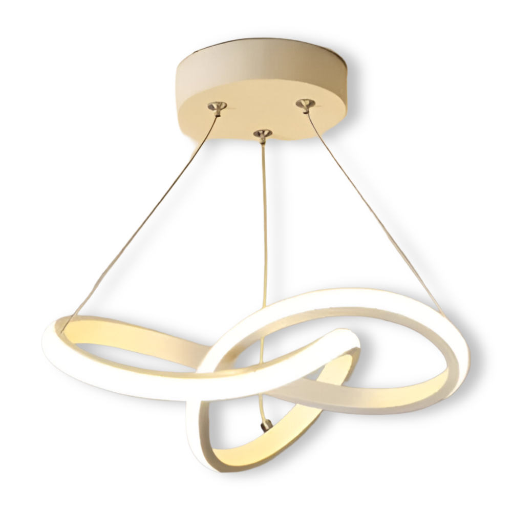 LED Taklampa – Spiral Design, Tricolor, Dimbar, Modern Stil, 30 cm, Guld/Vit