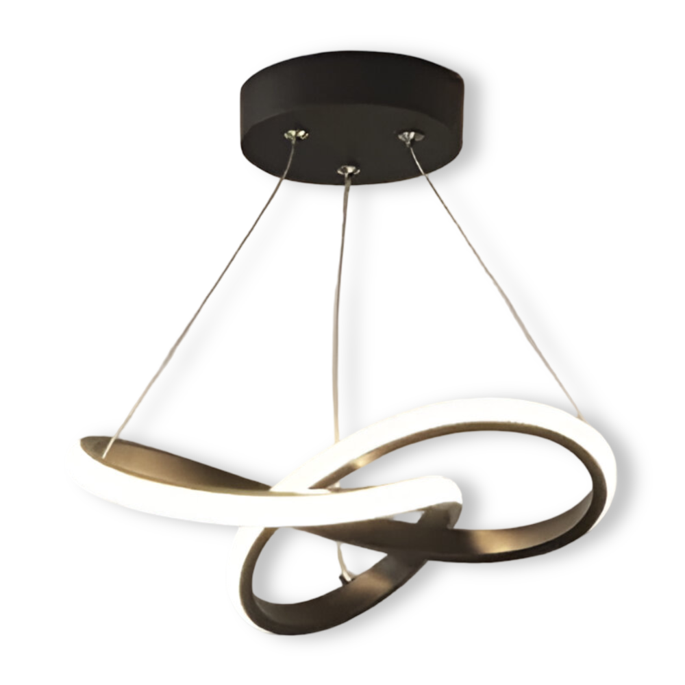 LED Taklampa – Spiral Design, Tricolor, Dimbar, Modern Stil, 30 cm, Guld/Vit