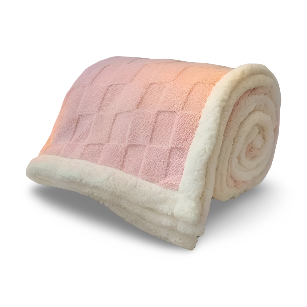CozyCheck Pläd - Vändbar, Tjock Isolerad Fleecefilt för Vintern