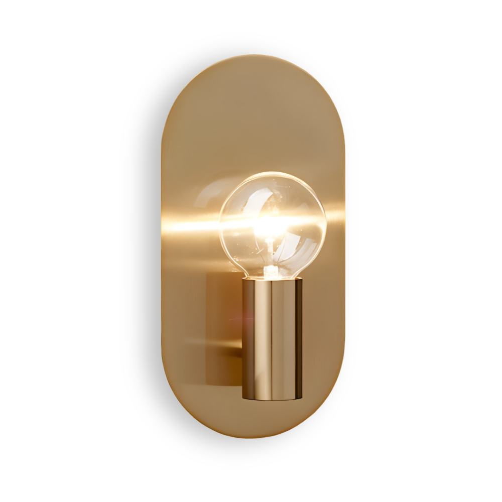 Cu Vägglampa - Polerad Guldplatta Vägglampa - Modern Vägglampa Design - Vägglampor LED Inomhus