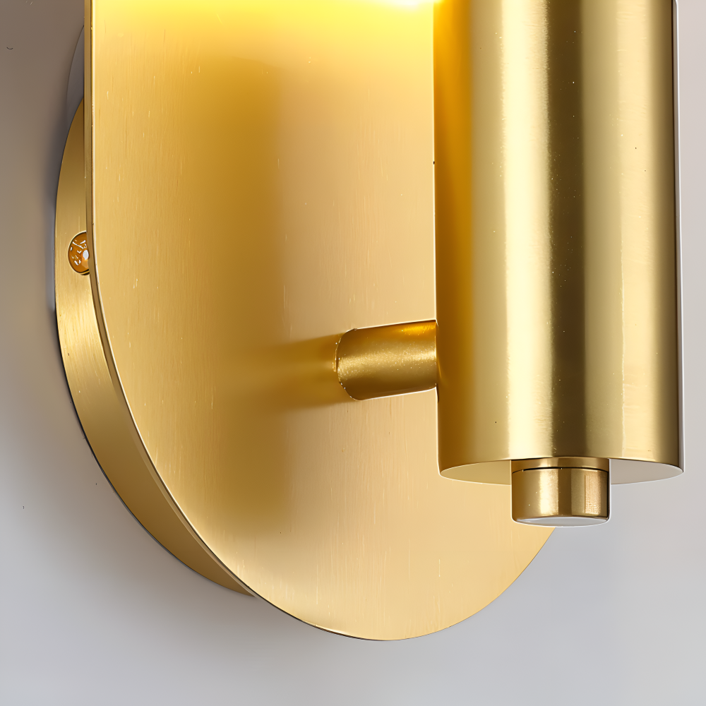 Cu Vägglampa - Polerad Guldplatta Vägglampa - Modern Vägglampa Design - Vägglampor LED Inomhus