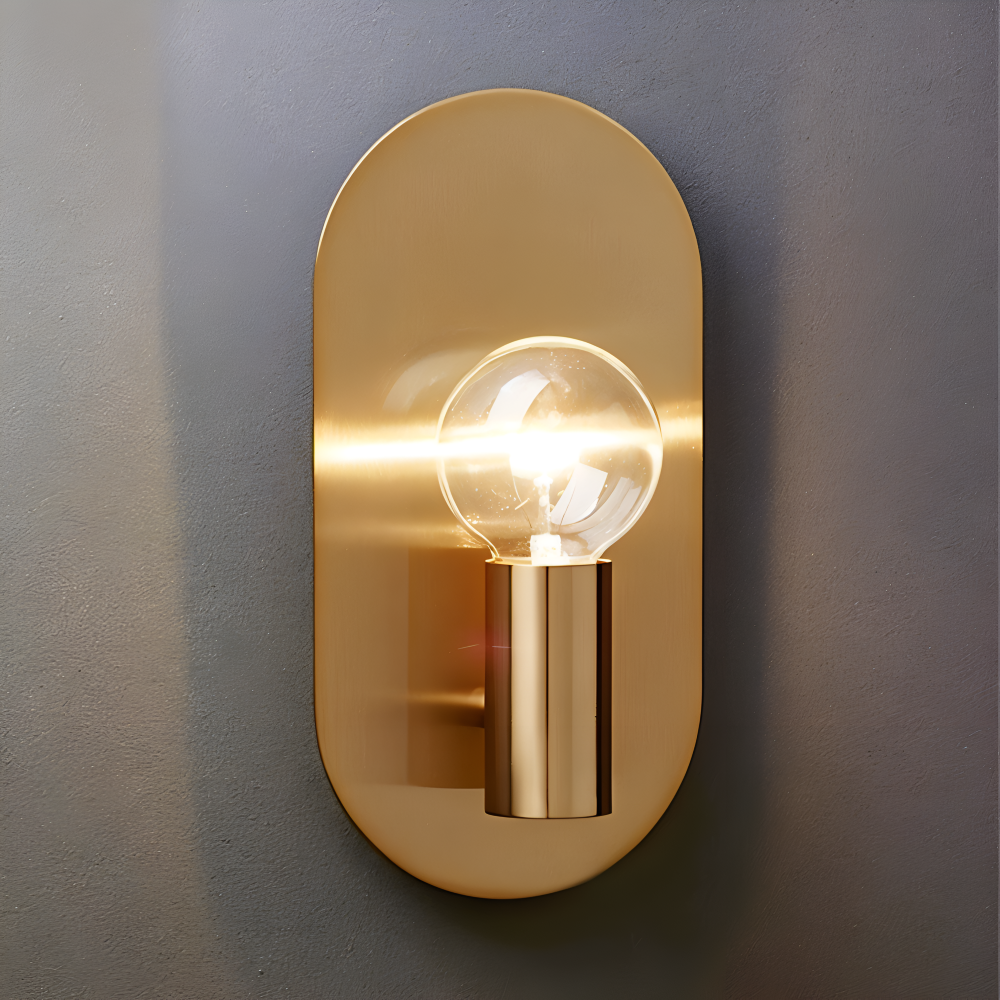 Cu Vägglampa - Polerad Guldplatta Vägglampa - Modern Vägglampa Design - Vägglampor LED Inomhus