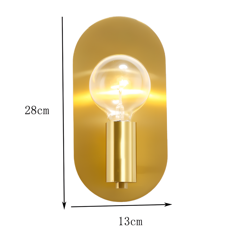 Cu Vägglampa - Polerad Guldplatta Vägglampa - Modern Vägglampa Design - Vägglampor LED Inomhus