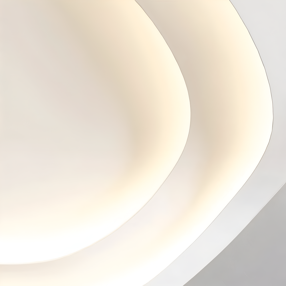 Kurvig Vit Taklampa - Minimalistisk, Dimbar, Infälld LED-lampa