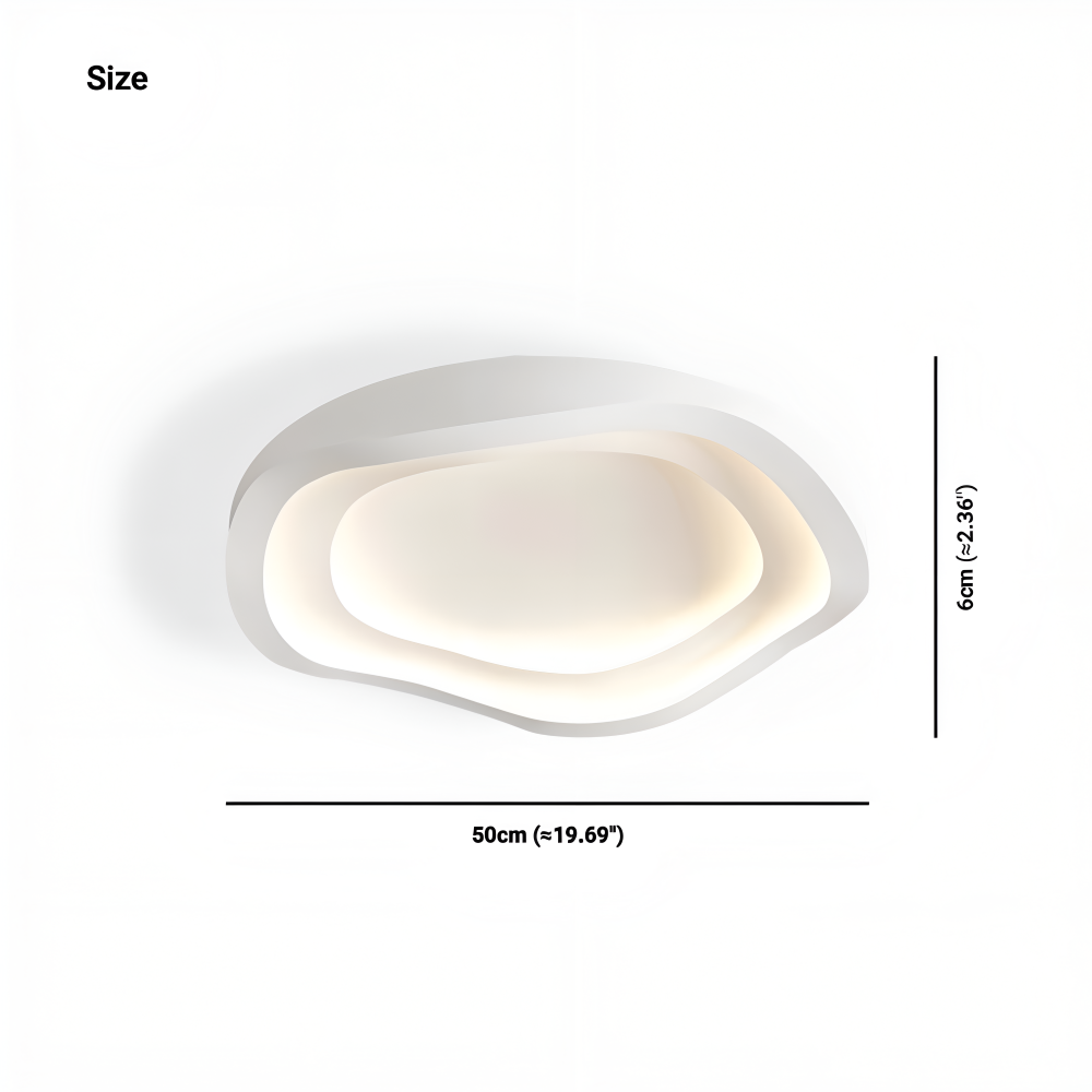 Kurvig Vit Taklampa - Minimalistisk, Dimbar, Infälld LED-lampa