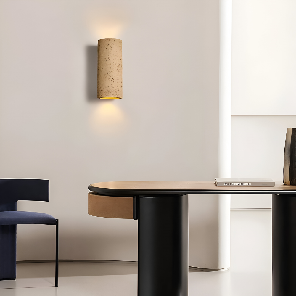 Cylinder Tube Vägglampa - Wabi Sabi Stone Väggskena - Väggstrålkastare LED Belysning