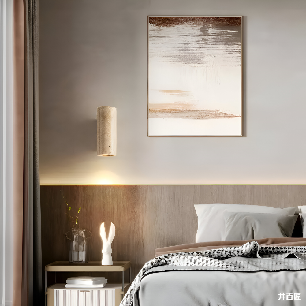 Cylinder Tube Vägglampa - Wabi Sabi Stone Väggskena - Väggstrålkastare LED Belysning