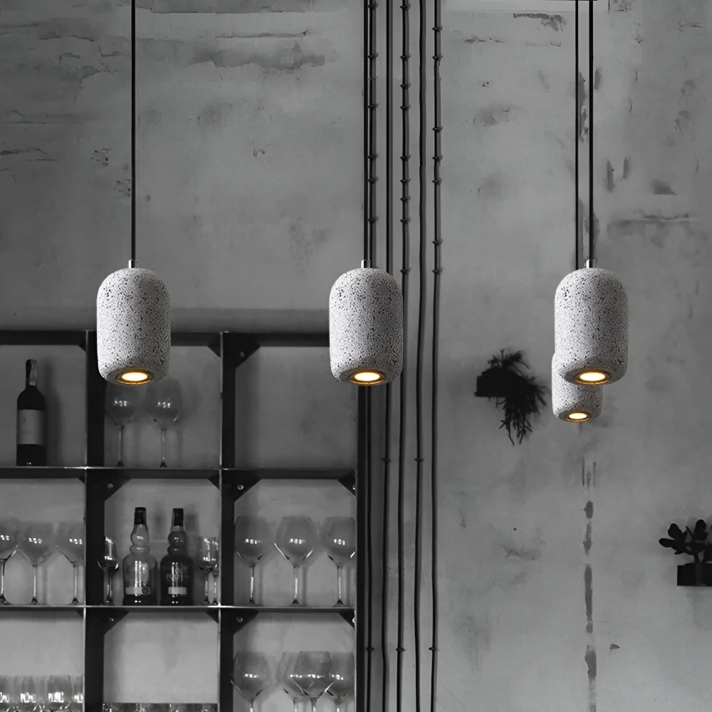 DotPlash Cement Hängande Lampor - Stilig Nordisk LED Hänglampa - Drop Lights Kök