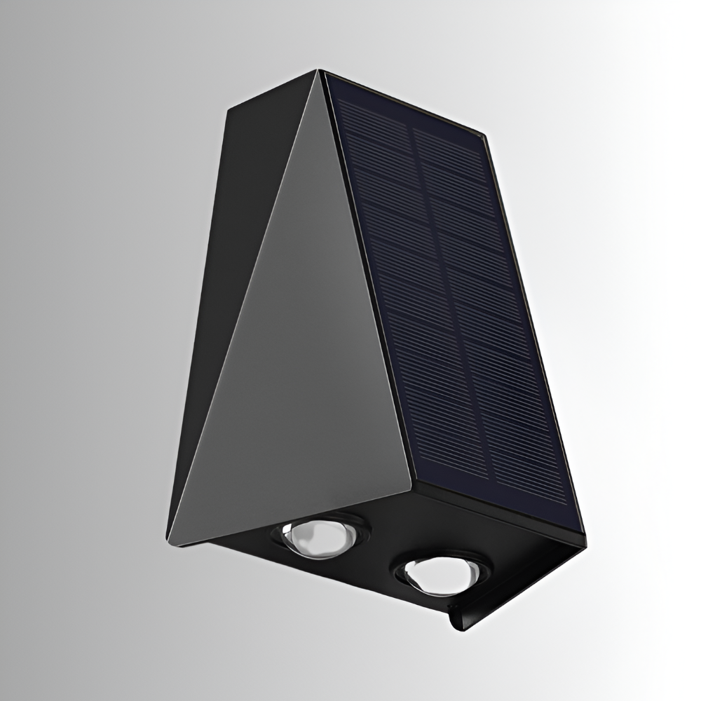 DualLit Solarlampor Trädgård - Up Down IP54 Utomhusvägglampa Modern - Vägglampa Sol