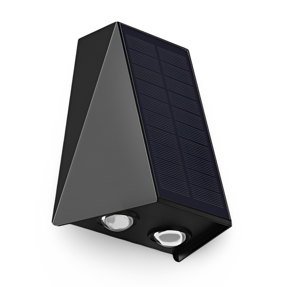 DualLit Solarlampor Trädgård - Up Down IP54 Utomhusvägglampa Modern - Vägglampa Sol