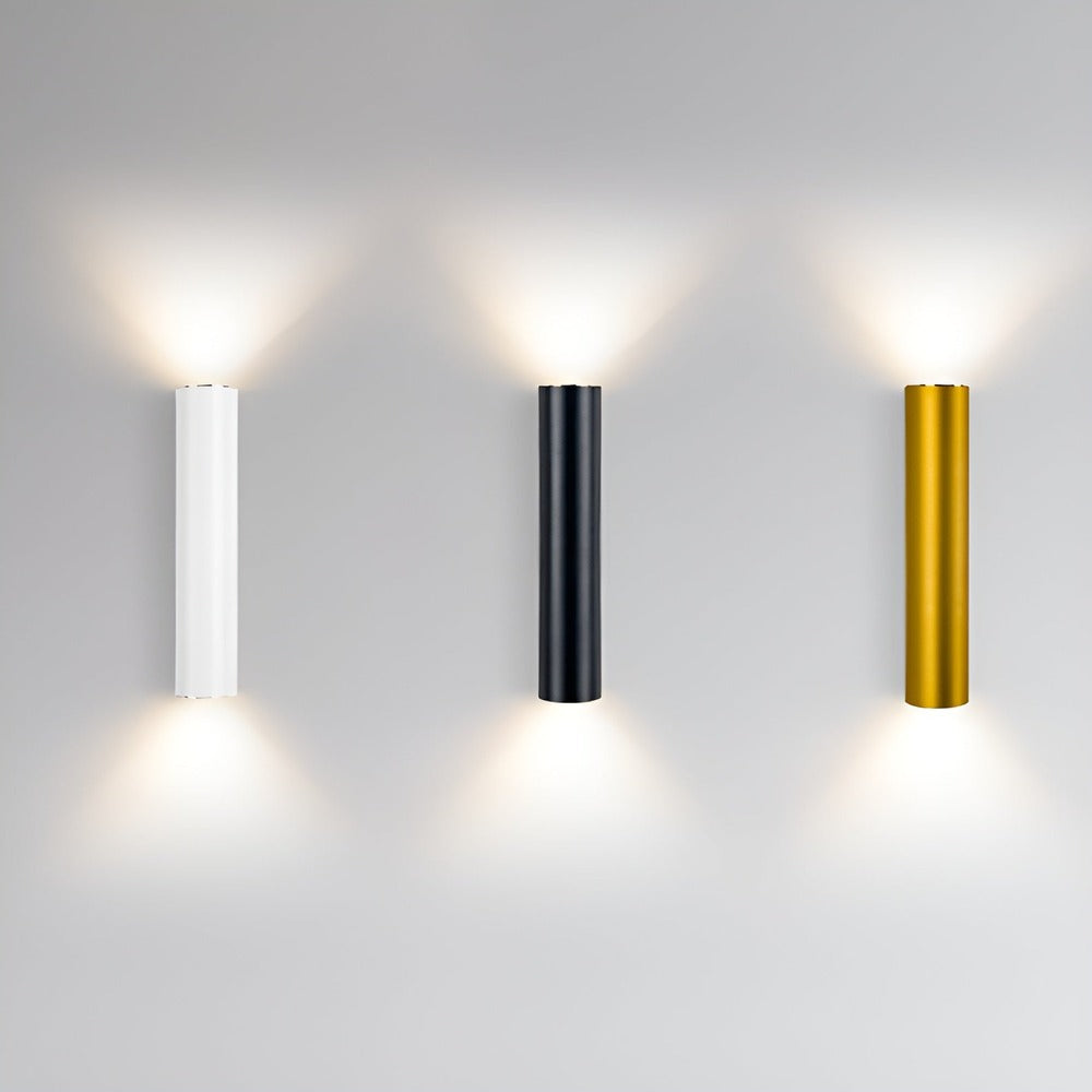 Dubbelt Huvud Vägglampa - Gold Sconce - Cylinder Vägglampa