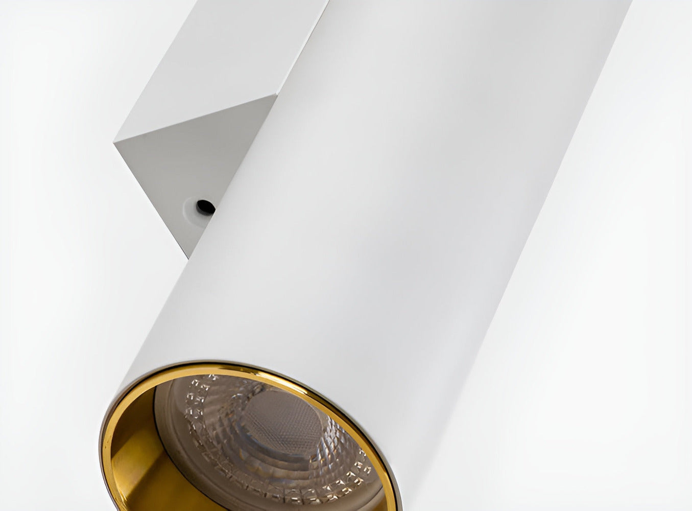 Dubbelt Huvud Vägglampa - Gold Sconce - Cylinder Vägglampa