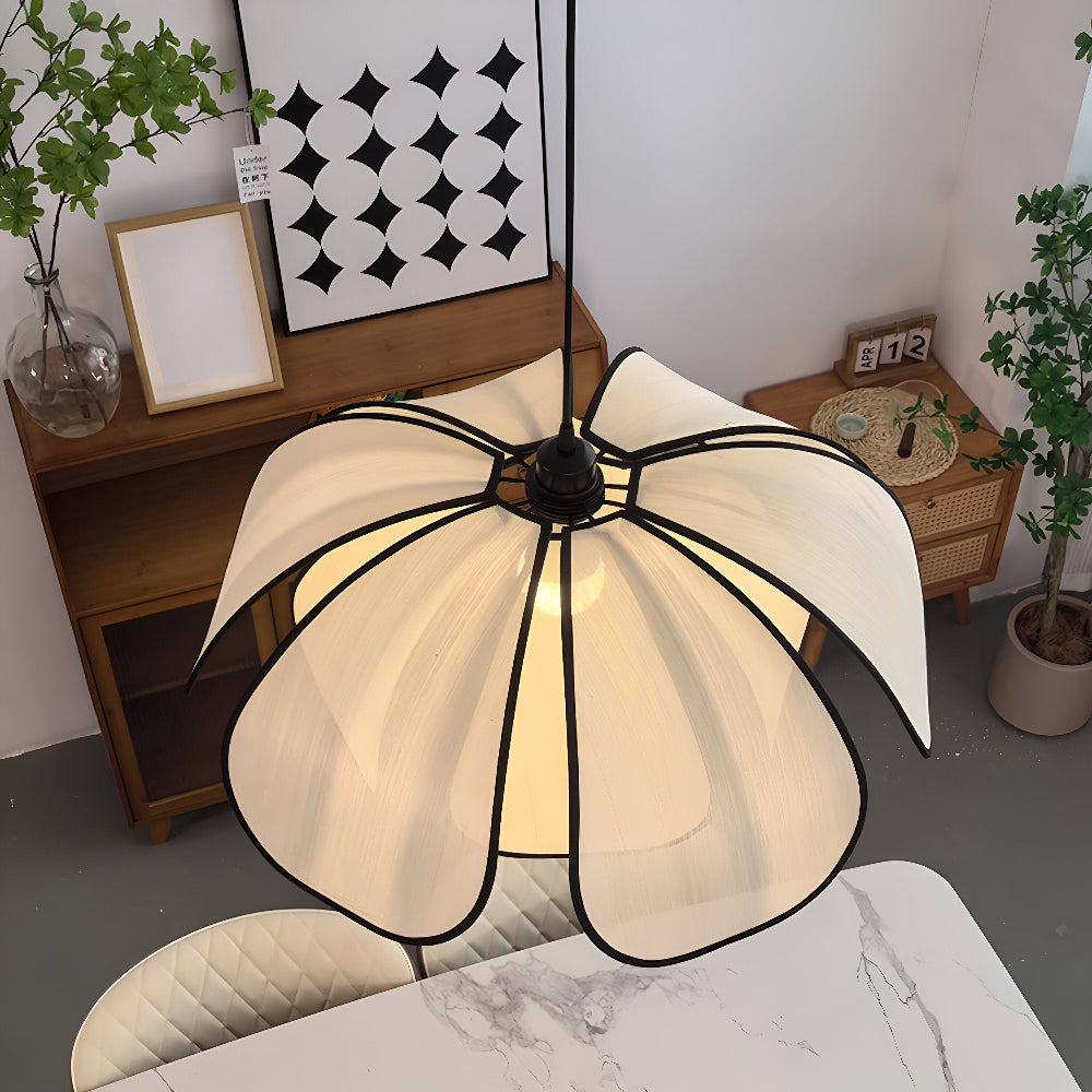 Elegant Svart och Naturlig Wicker Pendellampa med Wabi Sabi Design för Unik Inredning