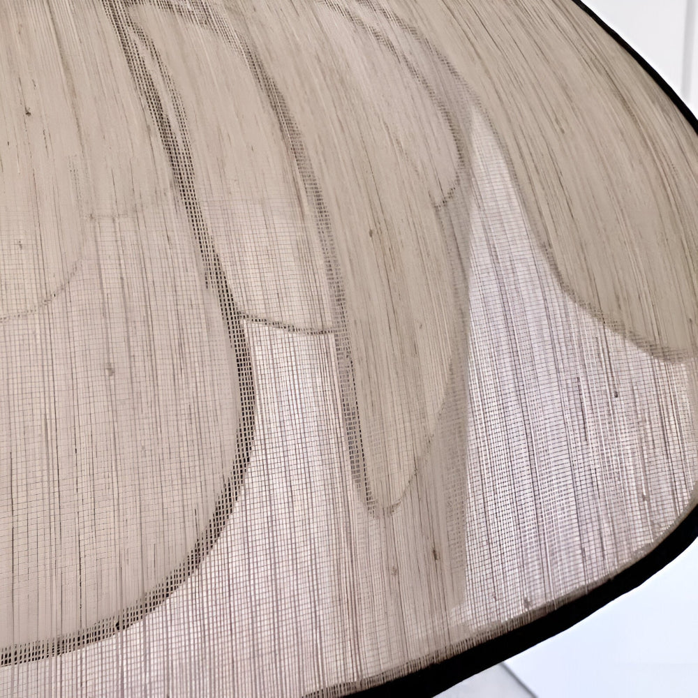 Elegant Svart och Naturlig Wicker Pendellampa med Wabi Sabi Design för Unik Inredning