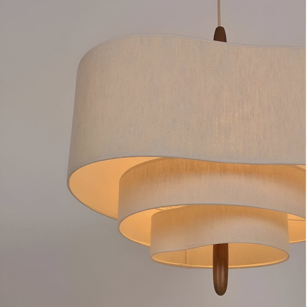 Pendellampa med Tygskärm – Modern Taklampa i Beige