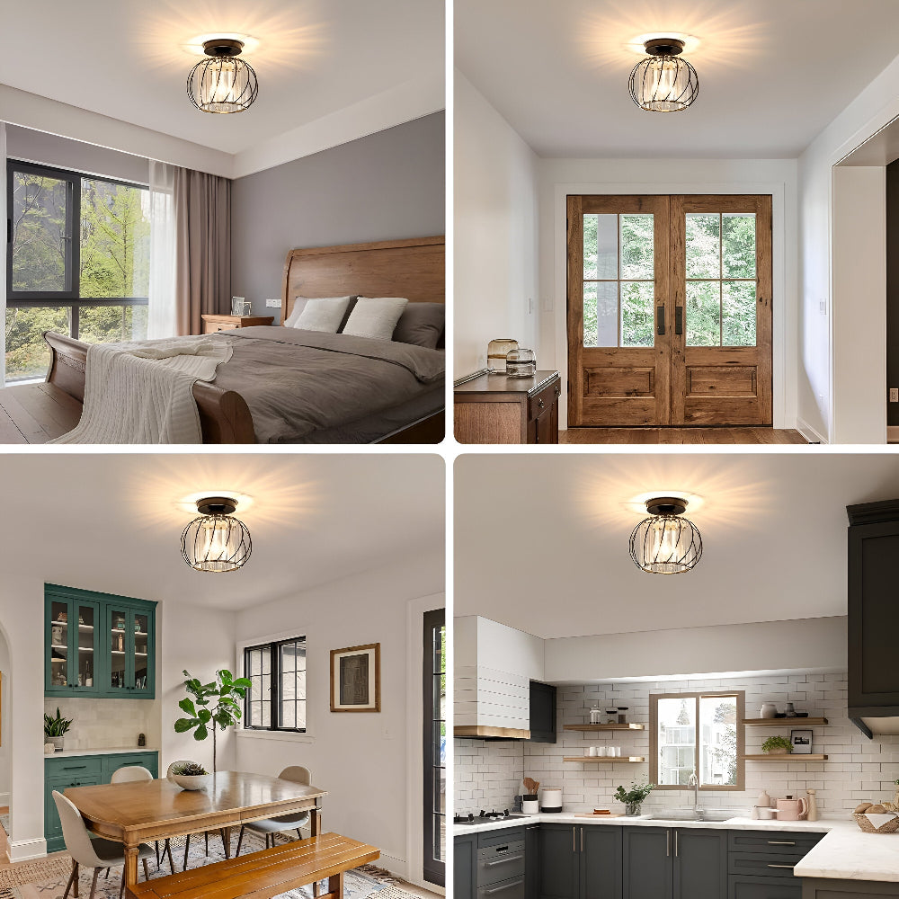 Elegant Skandinavisk Stil Glas Taklampa för Korridorer