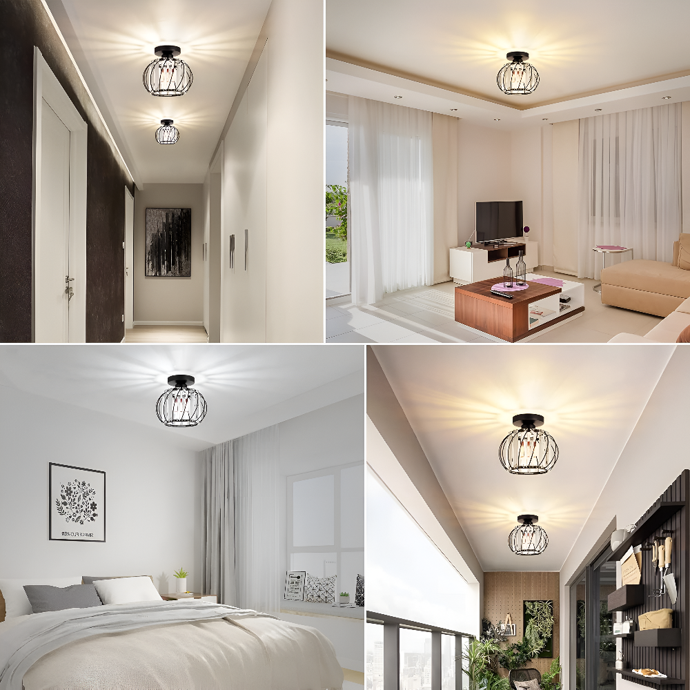 Elegant Skandinavisk Stil Glas Taklampa för Korridorer