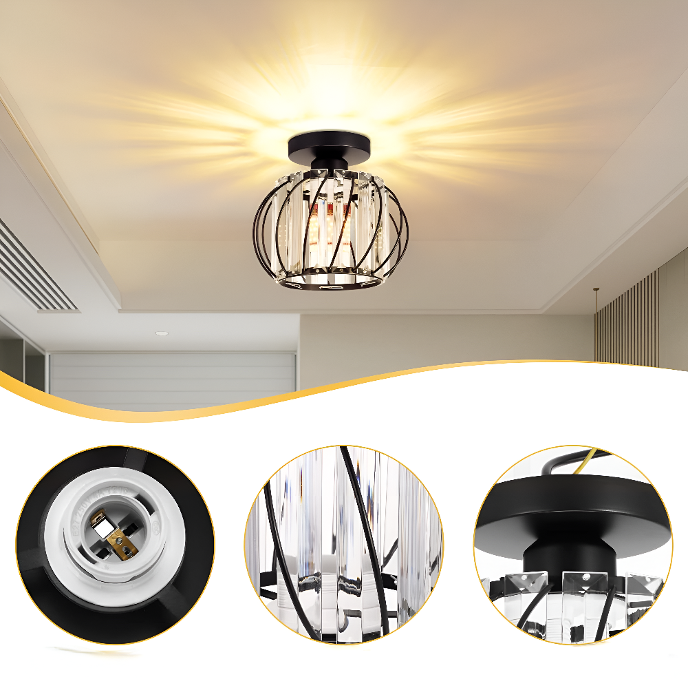 Elegant Skandinavisk Stil Glas Taklampa för Korridorer