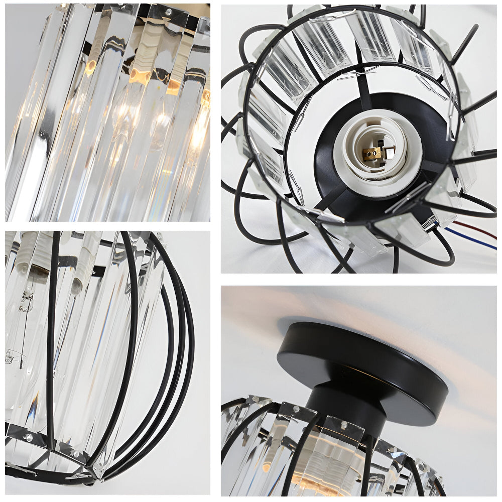 Elegant Skandinavisk Stil Glas Taklampa för Korridorer