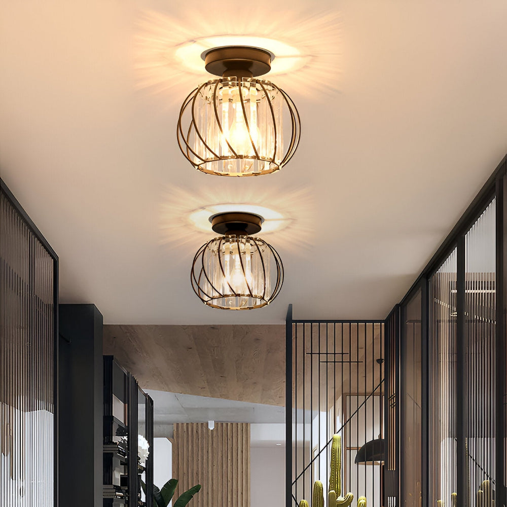 Elegant Skandinavisk Stil Glas Taklampa för Korridorer