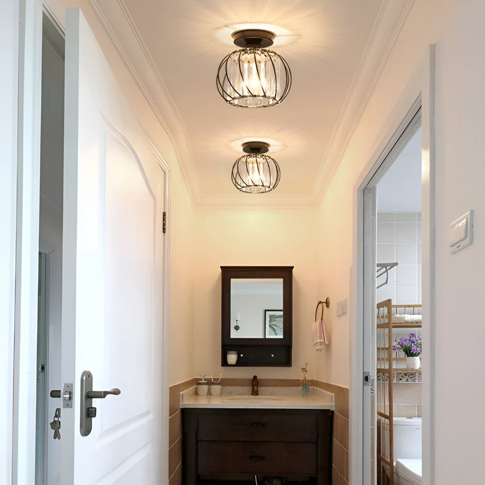 Elegant Skandinavisk Stil Glas Taklampa för Korridorer