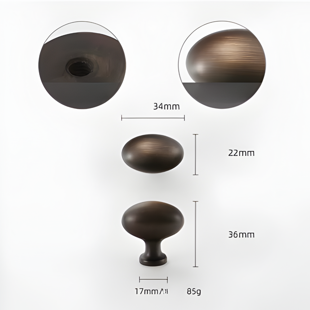 Eleganta Massiva Messingskåpsknoppar - Premium Italienskt Hantverk