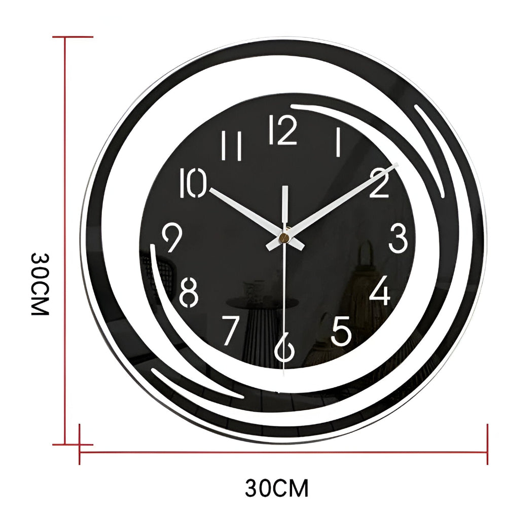 Elegant Svart Akryl Väckarklocka - Modern Skandinavisk Design för Minimalistisk Inredning