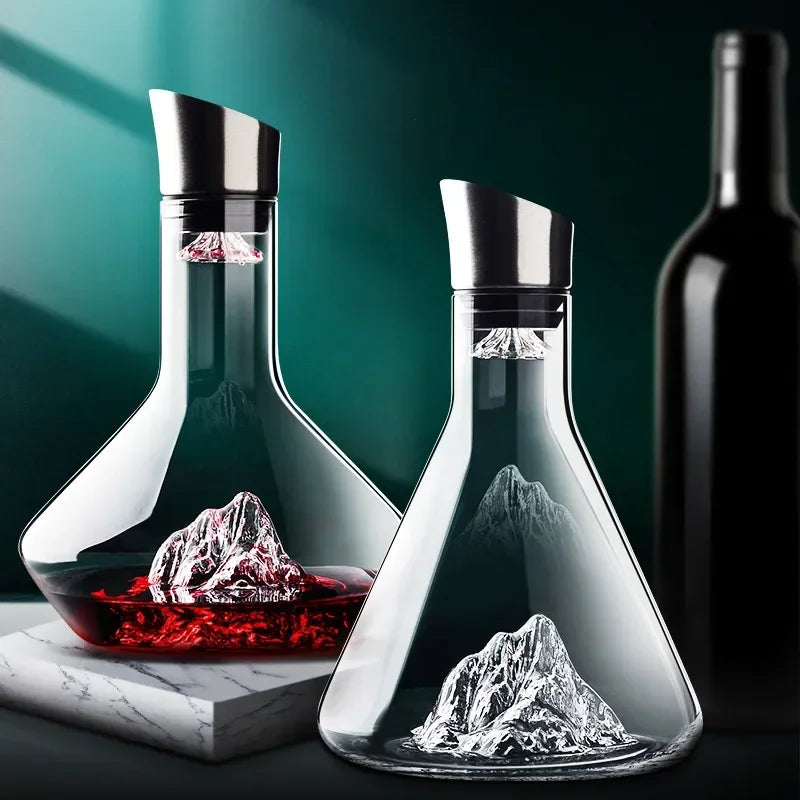 Elegant Handgjord Vinkaraff - 1500ml Blyfritt Kristall för Stilfull Bordsdekoration 3