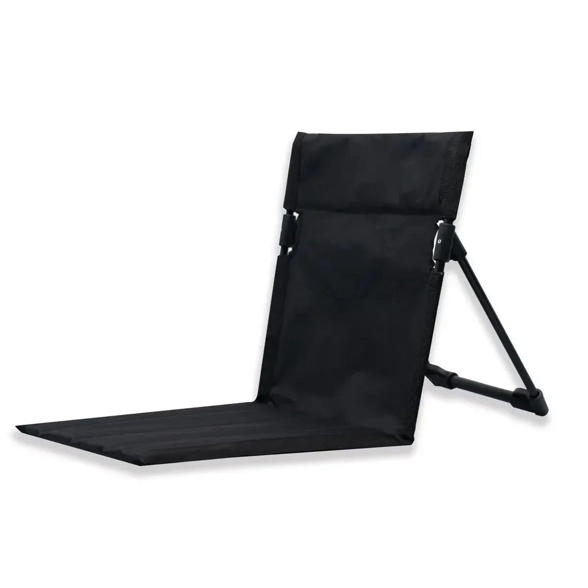Elegant Hopfällbar Stol - Lätt Aluminium Med Svarta Kuddar För Trädgård Och Camping 0