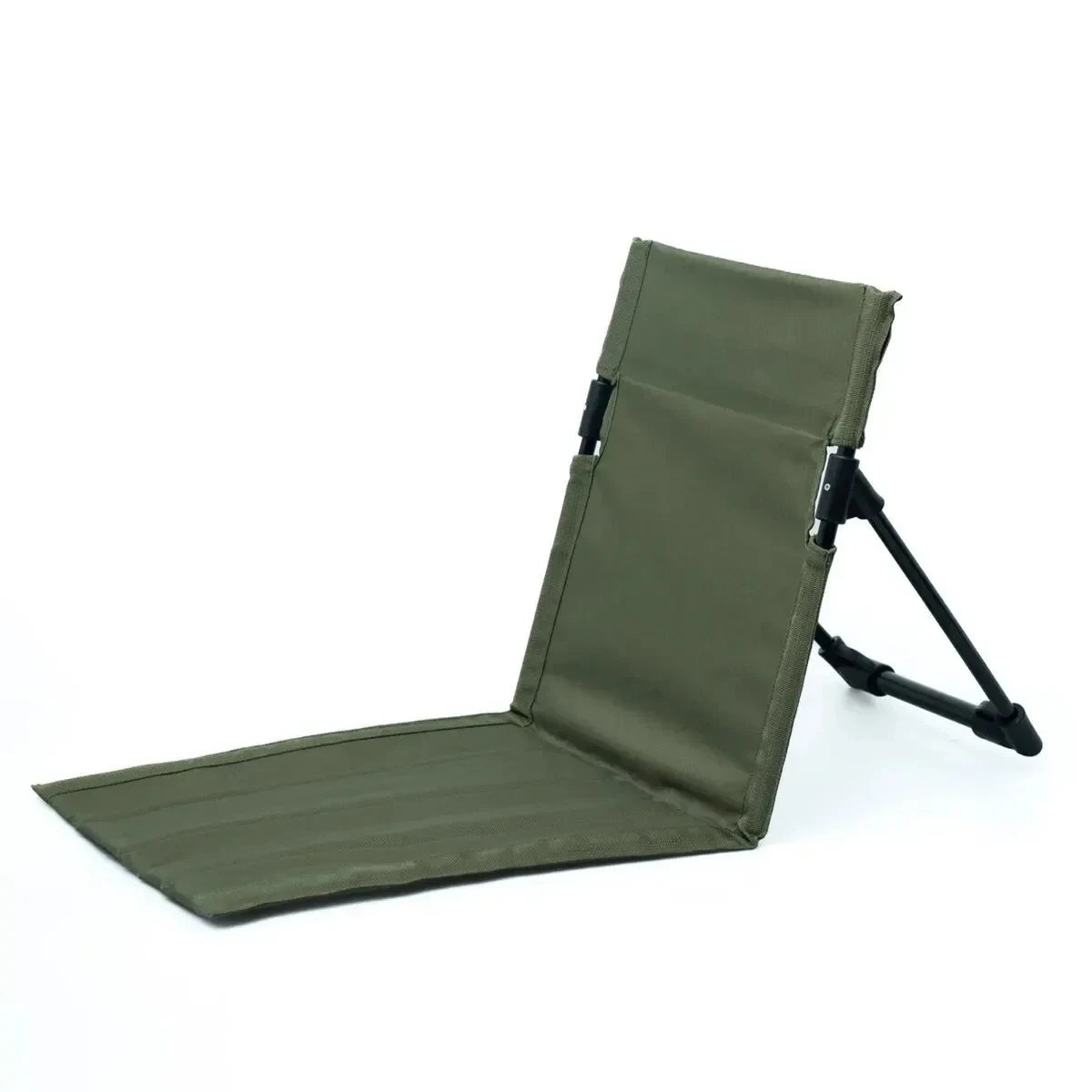 Elegant Hopfällbar Stol - Lätt Aluminium Med Svarta Kuddar För Trädgård Och Camping 9