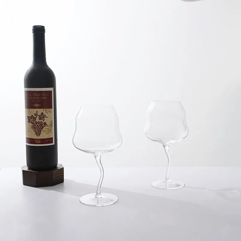 Elegant retro vinglas - böjt glas för cocktails och vin 4