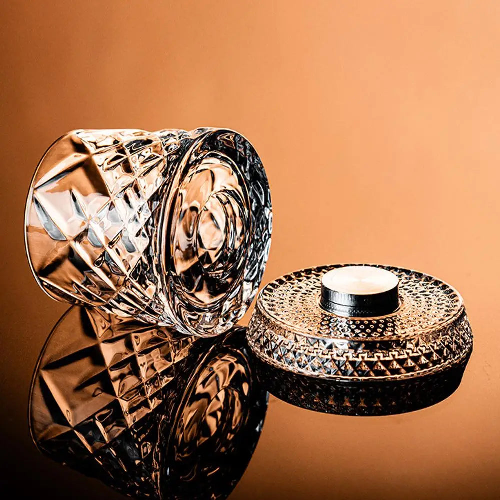 Elegant roterande whiskyglasset - 2 kristallglas för snygga cocktailpartyn 5