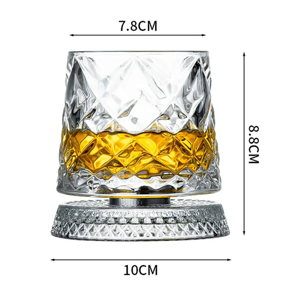 Elegant roterande whiskyglasset - 2 kristallglas för snygga cocktailpartyn 6