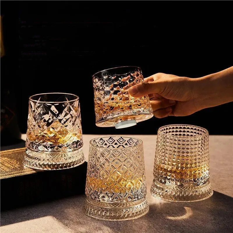 Elegant whiskyglas i kristall - 280 ml Roterande design för elegant njutning 2
