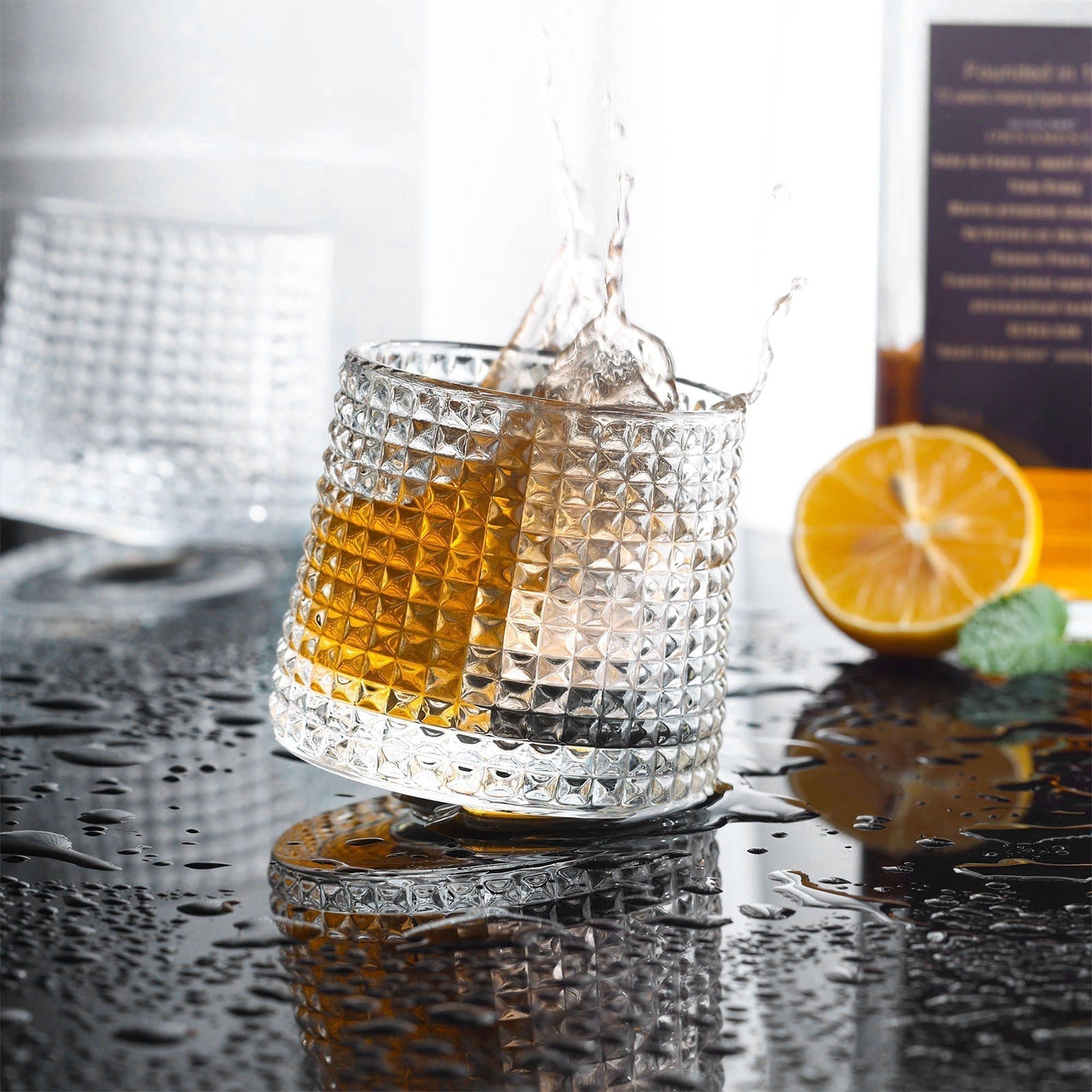 Elegant whiskyglasset - 2 genomskinliga glas för eleganta tillfällen, 160 ml tumblers 2
