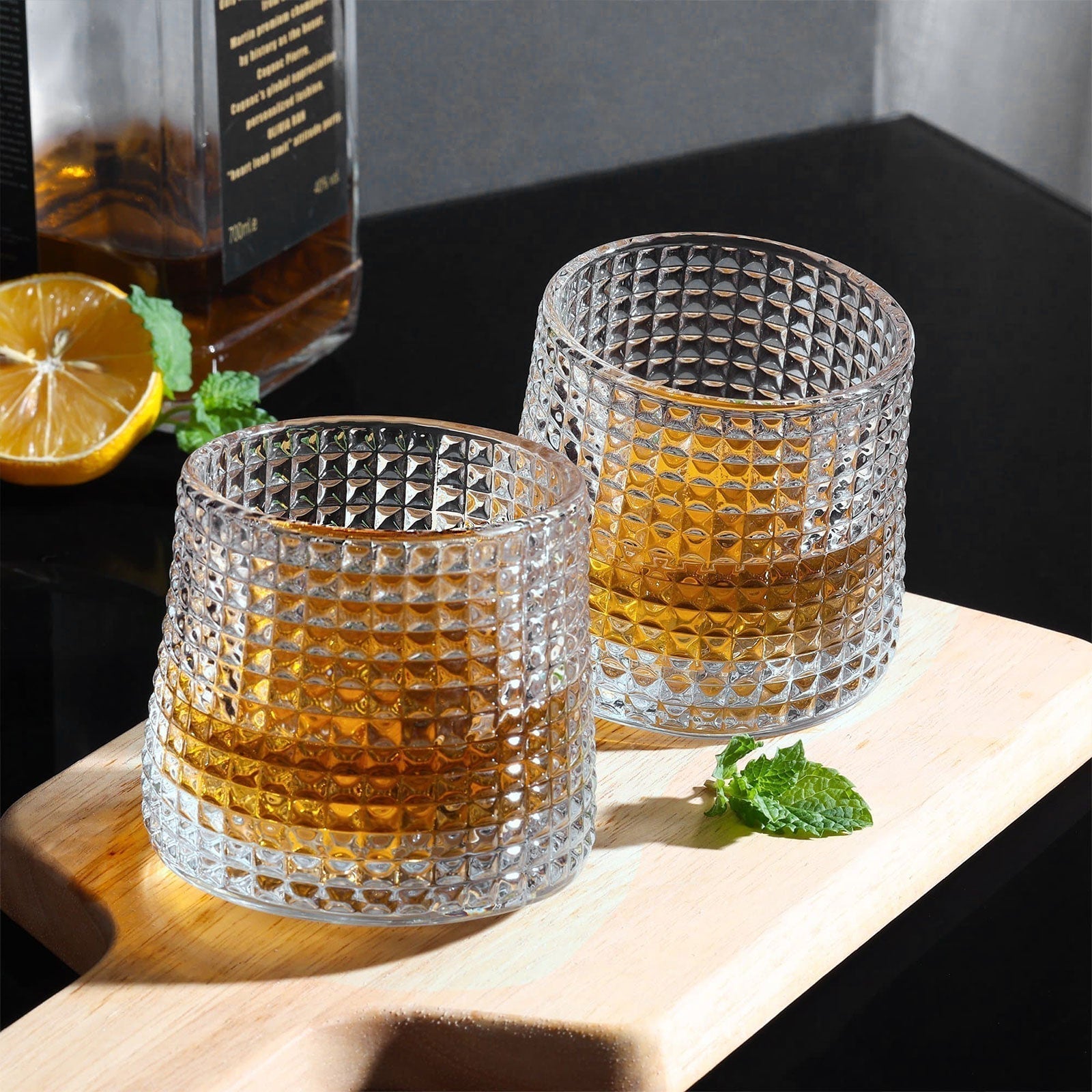 Elegant whiskyglasset - 2 genomskinliga glas för eleganta tillfällen, 160 ml tumblers 5