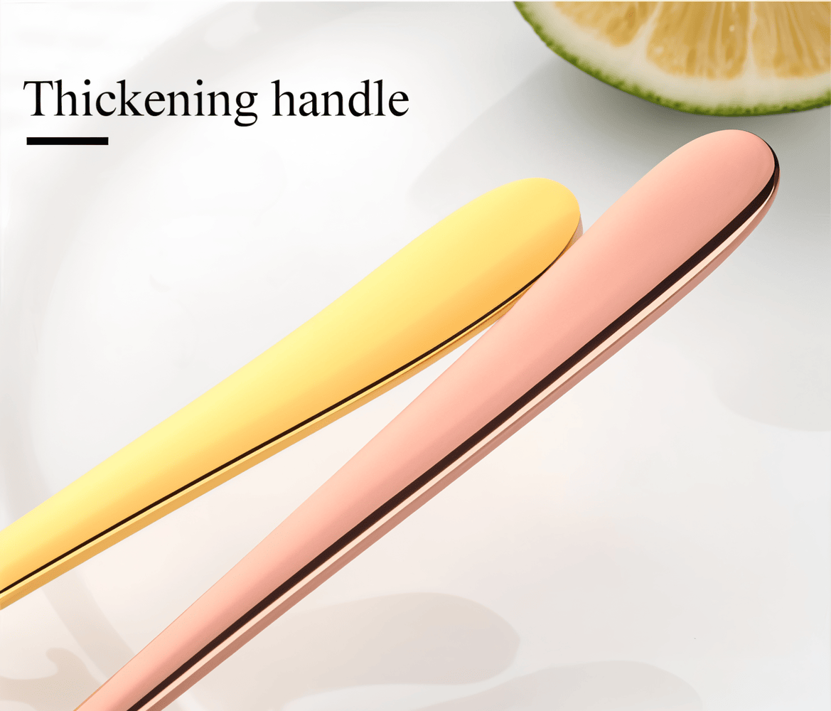 Fancy Fork Set - 4/6 Delar Färgstark Gaffel i Rostfritt Stål