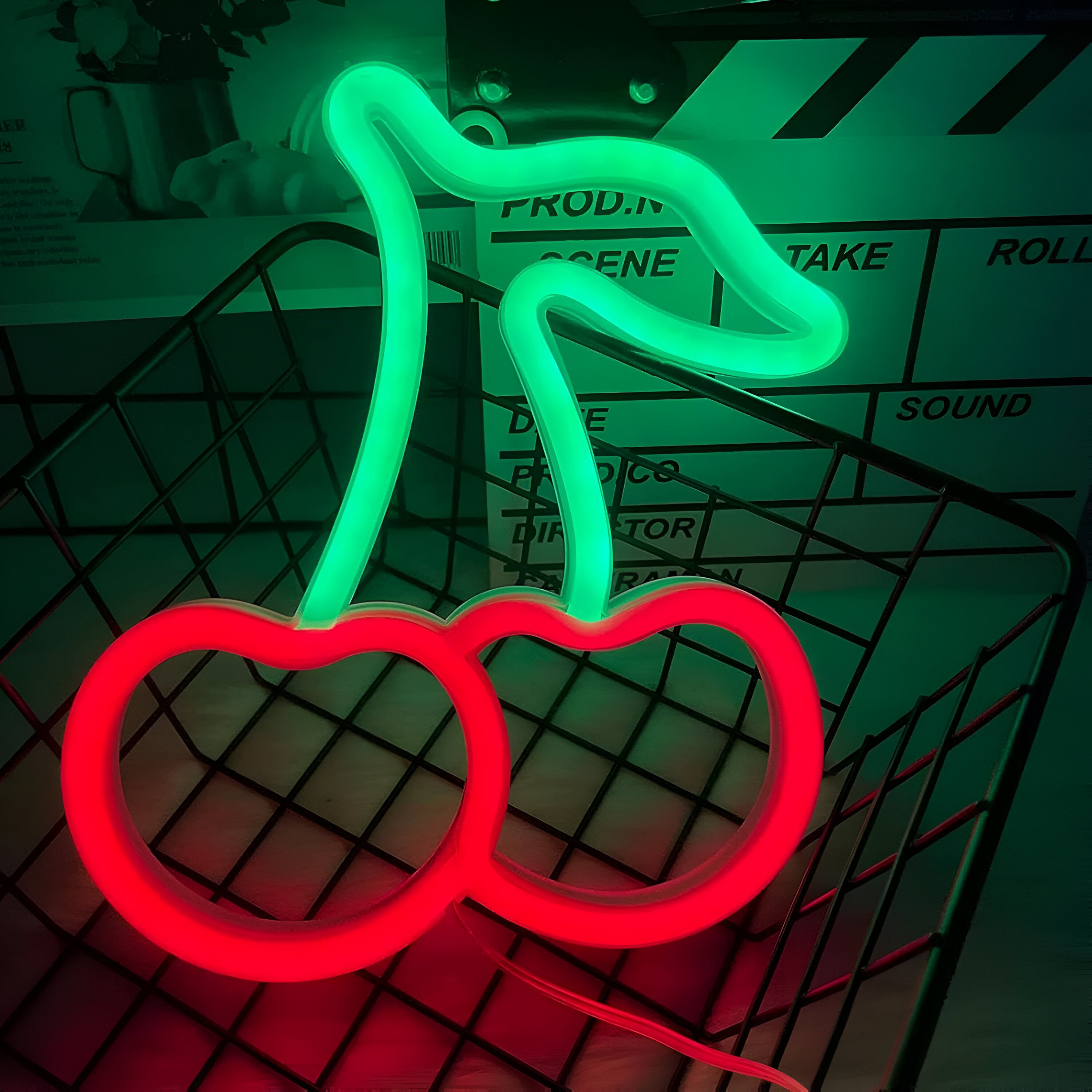 Fastfood Neon Skylt - Färgglad Fast Food Skylt