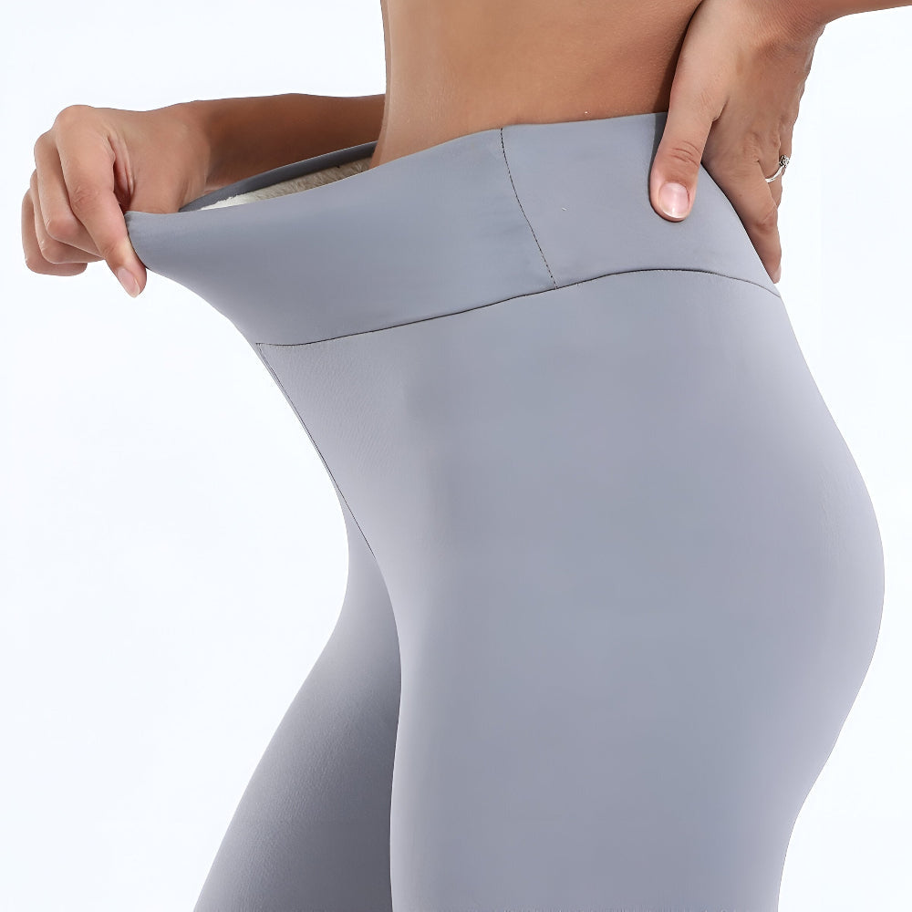 FitFlex Fleece Legging - Plushbyxor med hög midja och stretch för kvinnor