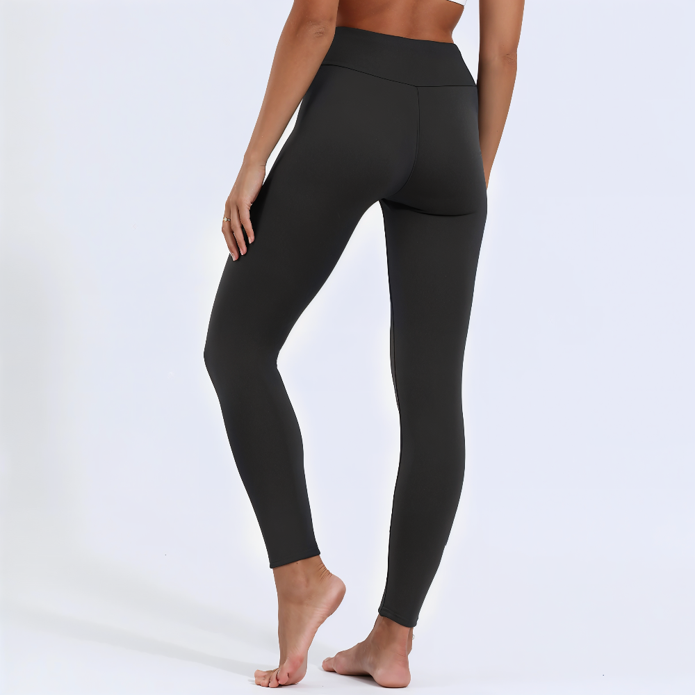 FitFlex Fleece Legging - Plushbyxor med hög midja och stretch för kvinnor