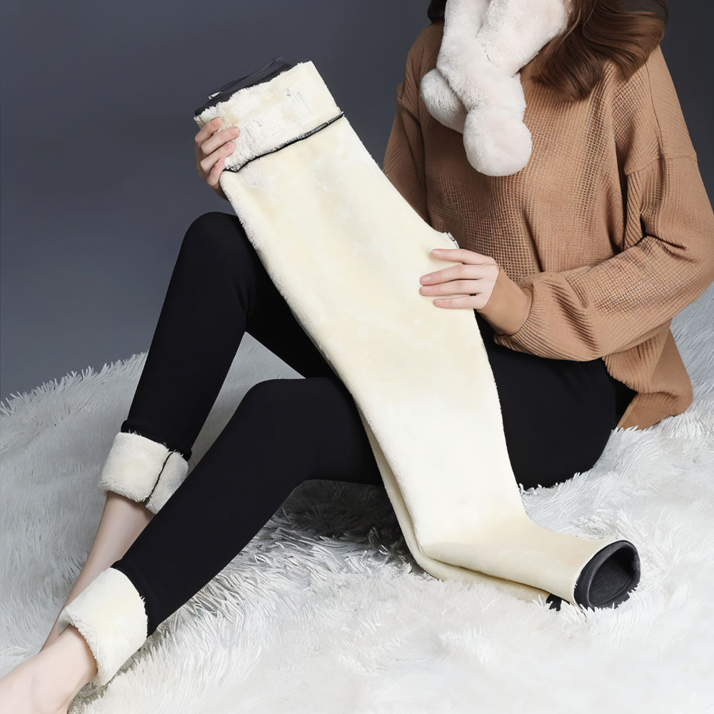 FitFlex Fleece Legging - Plushbyxor med hög midja och stretch för kvinnor