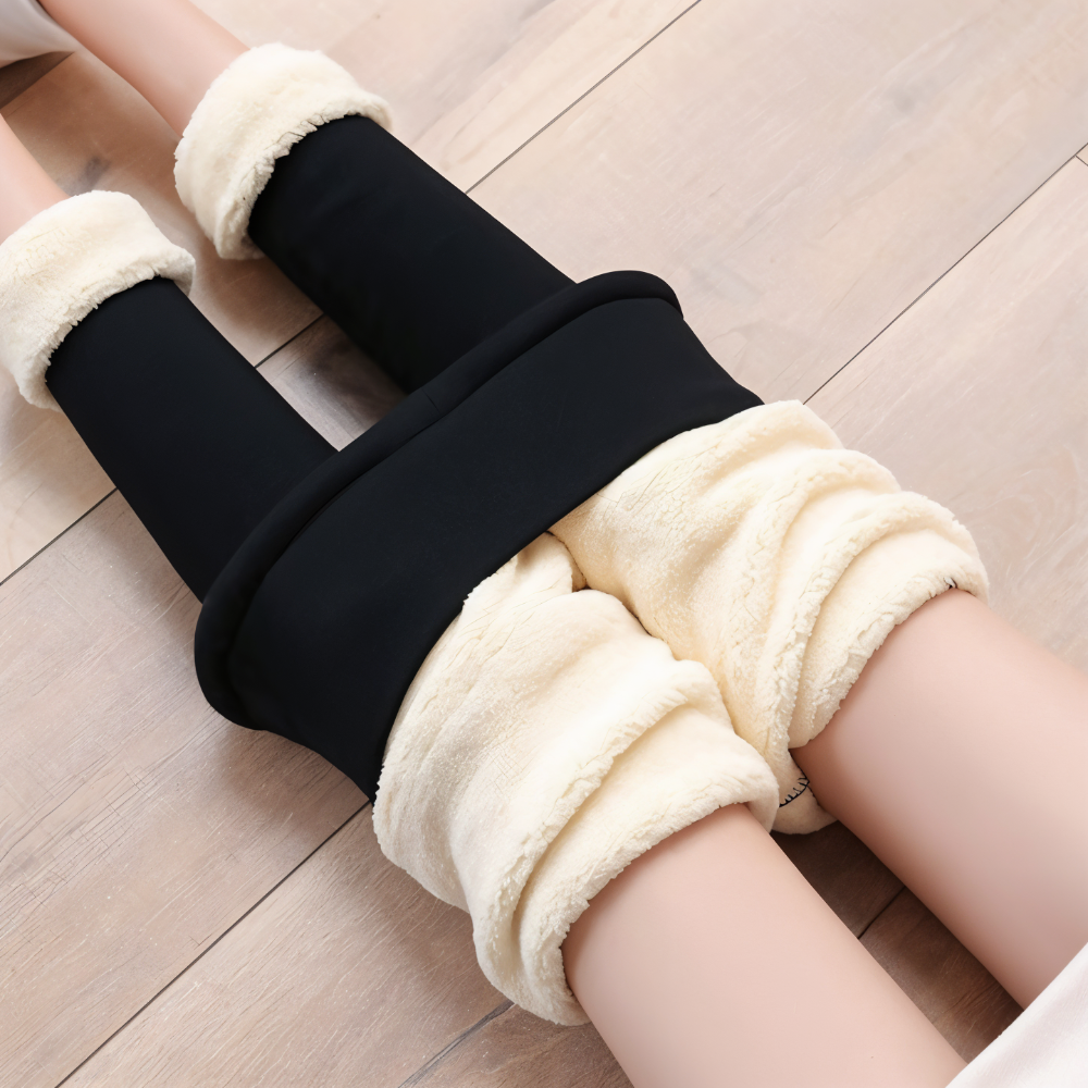 FitFlex Fleece Legging - Plushbyxor med hög midja och stretch för kvinnor