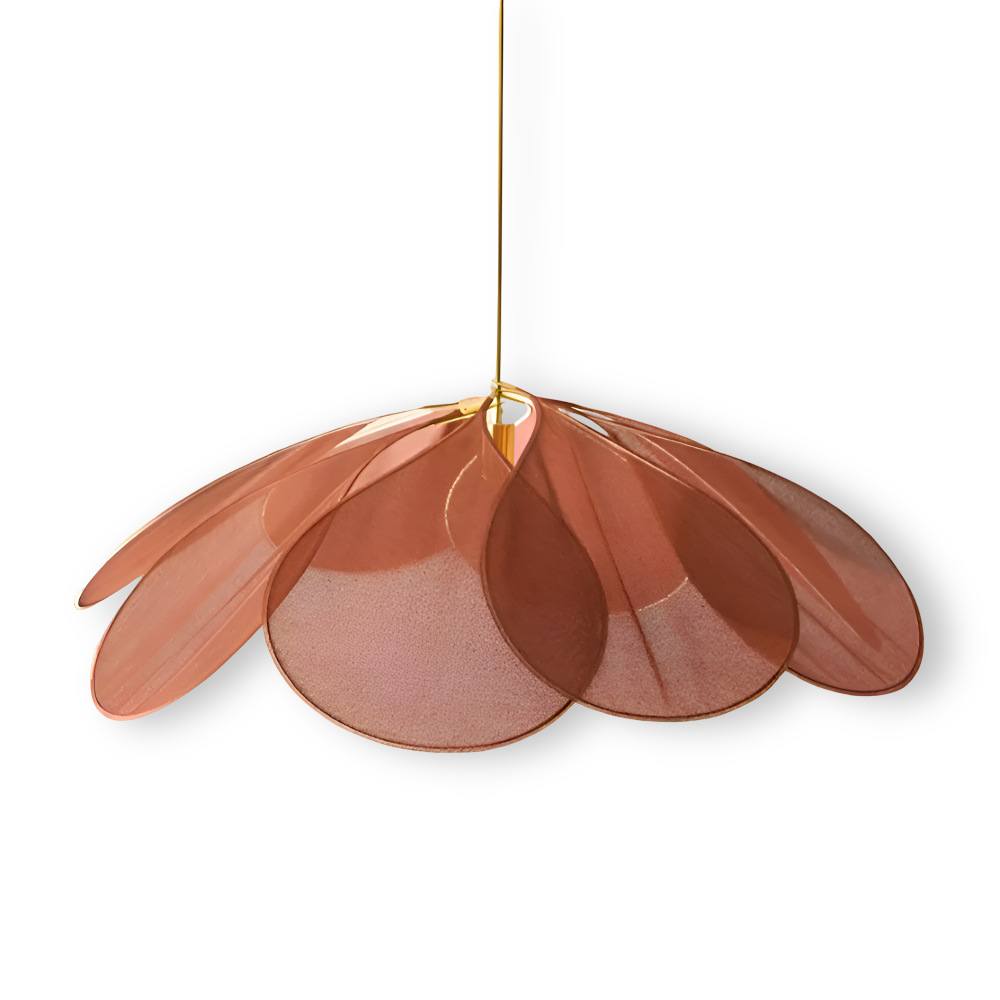 FloryVint Pendellampa - Vintage Blommig Tyghängande Lampa 0