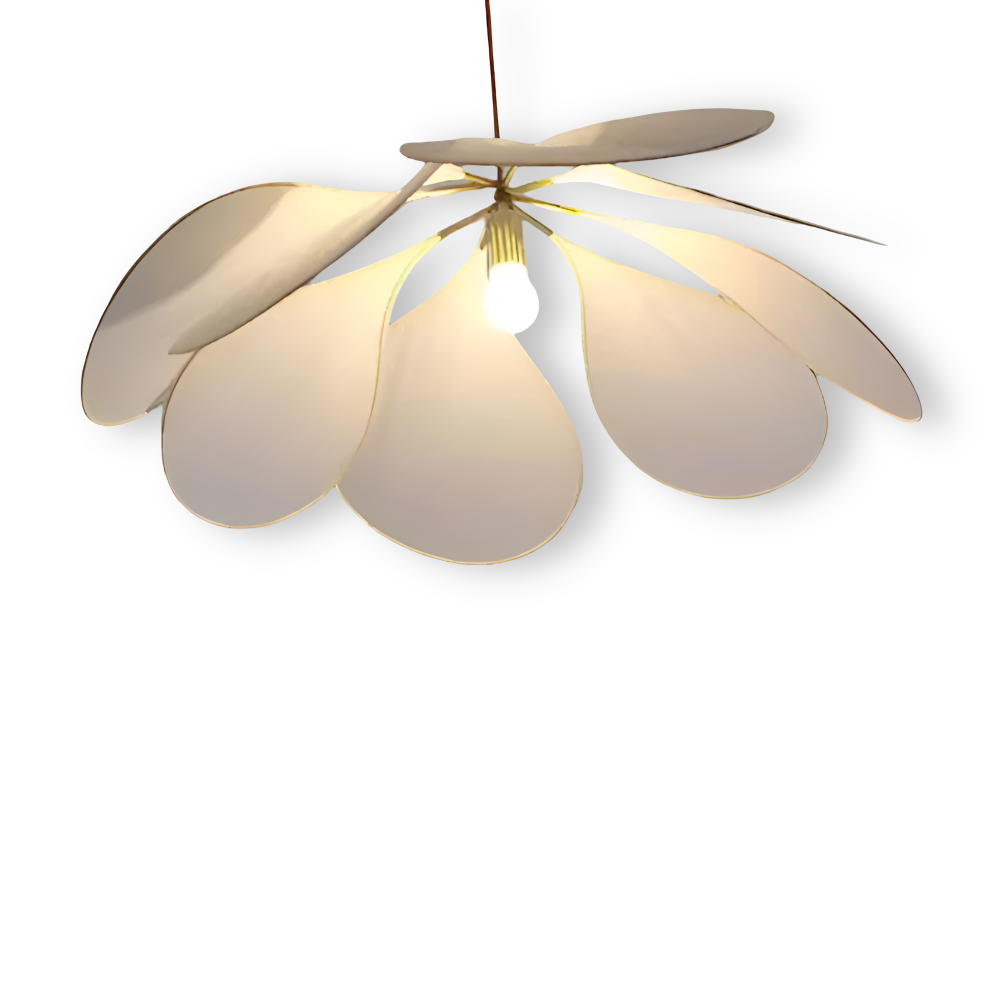 FloryVint Pendellampa - Vintage Blommig Tyghängande Lampa 11